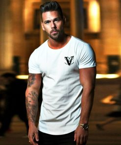 Mens Sport Shirt New Gym T Shirt Men Compression Fitness Top Running Tshirt Sports T-shirt Workout Sportswear Elastic Gym Tees