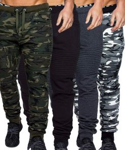 Mens Sport Trouser Pants Clothes Drawstring Camouflage Jogger Modish Athletic Pants Gym Tactical Sweatpants Pleated