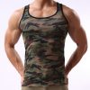 Military Sleeveless  Men's Camouflage Vest Sportswear Tank Top Casual Top Vest Shirt Slim Male Undershirt Bottoming Summer Wear