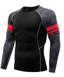 New Men's Sports Fitness Long Sleeve Air-permeable Fast-dry Running Tight Garment Basketball Training Clothing Sportswear T-shir