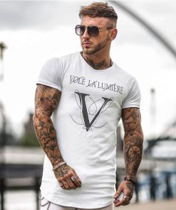 New Outdoor Sport T Shirt Men Cotton Run Jogging Shirt Fitness Gym T shirt Men Sports Tshirt Casual-Sport T-Shirt Fitness Top