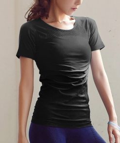New Tshirt Women Fashion Gradient Tight Casual O-Neck Sports Short Sleeve T-Shirt Tops Camiseta Mujer Top Women Harajuku T Shirt