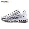 Onemix Air Cushion Mens Running Shoes for Women White Walking Jogging Shoes Gym Outdoor Exercise Drive anti-skid outdoor sneaker
