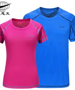 Outdoor Quick Drying round Neckline T-shirt Men And Women Summer Couples Casual New Style Short Sleeve Elasticity Athletic T-shi