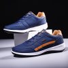 PU Leather Sneakers for Running Shoes for Men Sports Shoes Men Sport Shoes Male Trainers Blue Basket Training Footwear Gym A-374