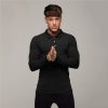 Polo-Shirts Slim-Fit Long Sleeve Leisure Casual Cotton Fashion Mens Brand Fitness Mens Autumn Breathable Sports Polo Shirt