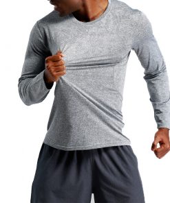 Quick Dry Men Jogging T-shirts Long Sleeve Loose Breathable Sportswear Fitness Tee Top Running Basketball Men Sports Tshirt
