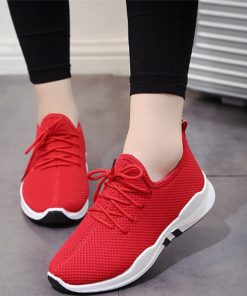 Running Shoes For Women Lace-up Running Sneakers Breathable Mesh Women Fitness Gym Sports Shoes High Quality Women's Shoes  0911