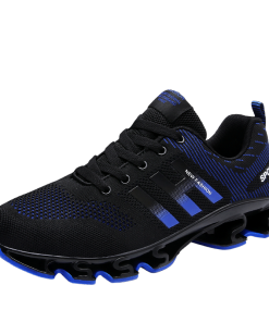 Running Shoes Men Non Slip Ultra Lightweight Sport Shoes Breathable Athletic Sneakers Jogging Gym Shoes Big Size 45 Blue Color