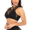 Sfit 2021 Fashion Women Deep V Perspective Sexy Delicate Doreen Non-Wired Everyday Sports Bra Solid Color Yoga Running Vest
