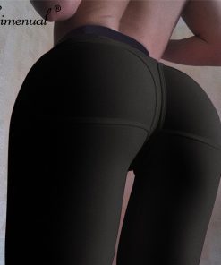 Simenual Sporty Fitness Active Wear Women Leggings Workout Push Up Athleisure Fashion High Waist Leggings Female Sports Wear Hot