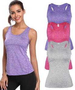 Sleeveless Tank Top Racerback for Women Athletic Seamless Fitness Tops Quick Dry T-Shirt Sport Workout Vest Gym Clothing Jerseys