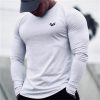 T-Shirt Men 2021 Autumn Long Sleeve O-Neck T Shirt Men Brand Clothing Sports Shirt fitness Cotton Running T-shirt men clothing