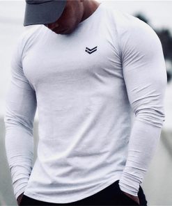 T-Shirt Men 2021 Autumn Long Sleeve O-Neck T Shirt Men Brand Clothing Sports Shirt fitness Cotton Running T-shirt men clothing
