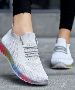 Tenis Feminino Women Tennis Shoes 2021 Hot Sale Female Gym Sport Shoes Breathable Mesh Trainers Lady Flat Sneakers Zapatos Mujer