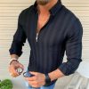 US Mens Stylish Casual Zipper Shirts Slim Fit Shirt Long Sleeve Muscle Solid Color Sports Tops M-XXL