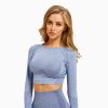 Vital Seamless Gym Top Long Sleeve Workout Tops for Women Fitness Training Crop Top Athletic Gym Shirt Women Sports wear Active