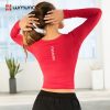 Wmuncc High Stretchy Soft Sports Top Workout Shirts for Women Winter & Autumn Long Sleeve Fitness Athletic Yoga Top Athletic