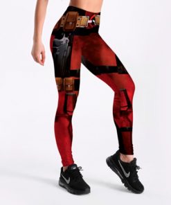 Women Fashion Fintess Legging Wine red Digital Print Women's leggings Super HERO Deadpool Leggins Printed leggings