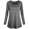 Women Long Sleeve Solid Color Tops Ladies Autumn shirts Fashion Round Neck Loose Fitting Athletic Shirt Womens Clothes Mujer