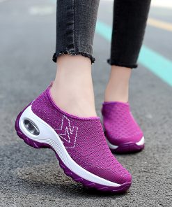 Women Tennis Shoes 2021 Female Gym Sport Shoes Stability Breathable Mesh Air Cushion Thick Sole Trainers Women Tennis Shoes