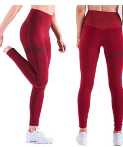 Women Yoga Pants High Fitness Elastic Sport Leggings Tights Sports Slim Running Sportswear Training Trousers Solid Color