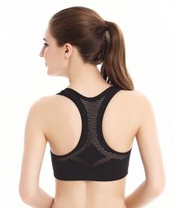 Women female bra Workout Stretch Tank Top Yoga Padded Vest Sports Bra Tops Fitness Yoga Sports Bra backless sports bra Black