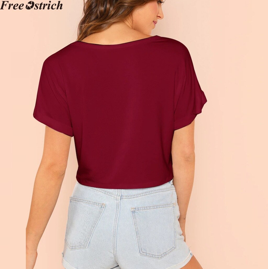 Women-loose-elastic-T-shirt-short-sleeved-solid-color-summer-casual-O-neck-Tops-white-Plus-4.jpg