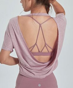 Women's Tank Workout Tops Sports Wear For Women Gym T-shirt Open Back Yoga Top Sport Blouses Woman Fitness Shirt Female Jersey