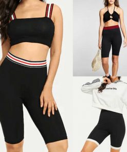 Womens Leggings Yoga Shorts Gym Sports Workout High Waist Shorts Fitness Athletic Cycling Running Slim Shorts