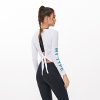 Womens Sport Yoga Shirt Top Long Sleeves Running T-Shirts Breathable Fitness Gym Workout Tops Athletic Vest Female