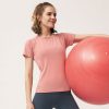 Yoga Tops Seamless Yoga Shirts Short Sleeve Crop Top Women Sport Shirt Women Sports Tops Gym Workout Seamless Top Gym Tshirt