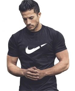 gym t shirt New summer shirt cotton gym fitness men t-shirt brand clothing Sports T-shirt male print short sleeve Running tshirt