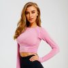 womens gym tops fitness tops seamless sport shirt women yoga top long sleeve vital athletic workout t shirt camisa deporte mujer